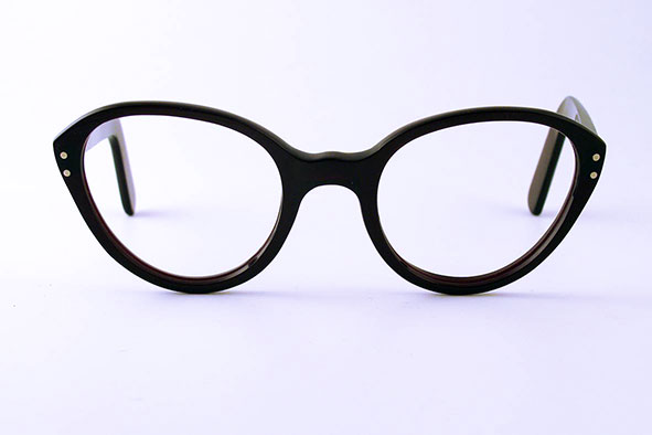 vintage eyewear : womens : 1940s hand-made frame, unmarked